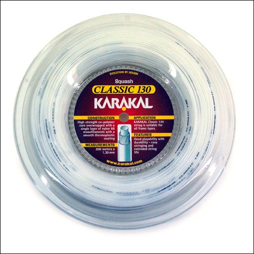 Karakal Classic 130 Squash Strings 200M Coil