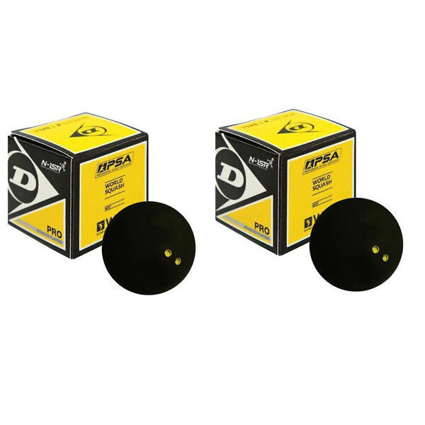 Dunlop Squash Balls Double dot (Doble punto amarillo)