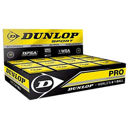 Dunlop Squash Balls Double dot (Doble punto amarillo)